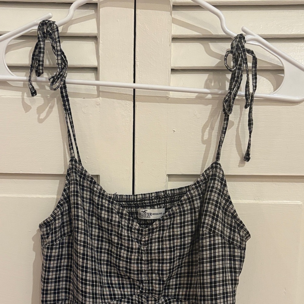 Black and White Plaid Dress Holister Dress - Picture 3 of 12